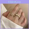 Ensemble de Bagues Élégantes Réglables en Cuivre Avec Zirconia Carré Chic Pour Femmes Tendance