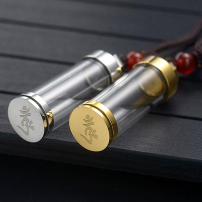 Gold Silver Perfume Vial Memorial Jewellery Aromatherapy Wishing Bottle Pendant Openable Essential Oil Diffuser