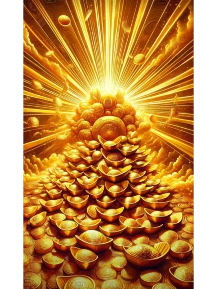 Dream Gold Gold Neue Serie 2024 Partydekoration Diamond Painting 5D DIY Diamant Mosaik Stickset Personalisiertes Geschenk