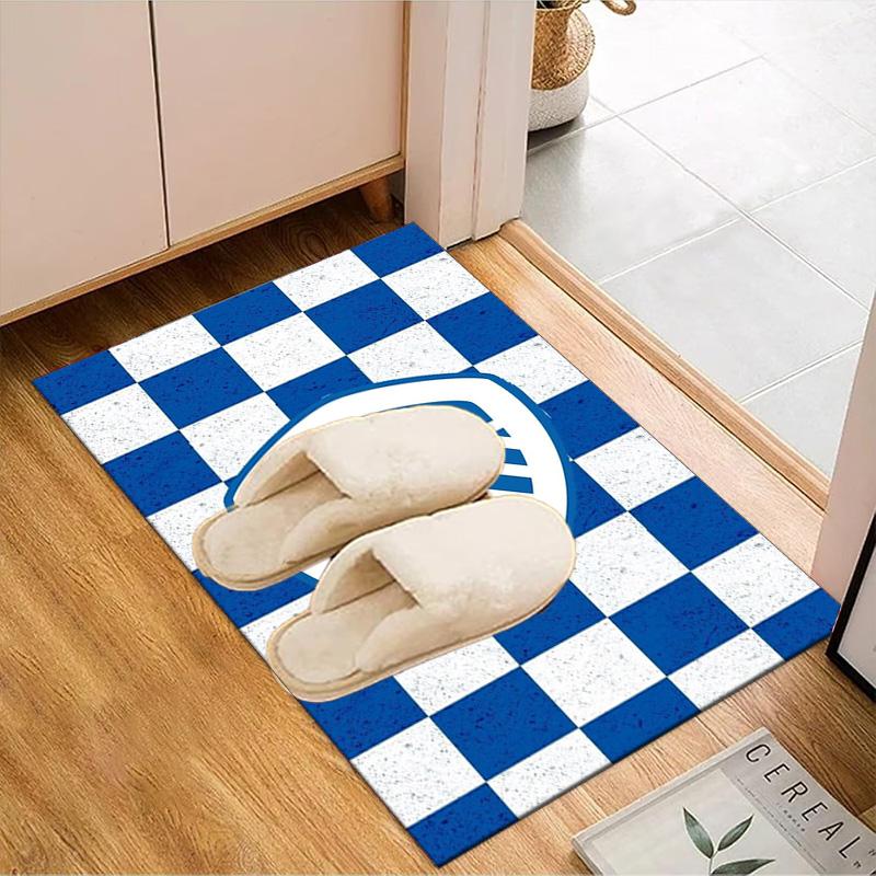 Leeds Crest Design Printed Office Carpet Chair Cushion Entryway Rug, Rugs for Living Room, Bedroom Christmas gifts