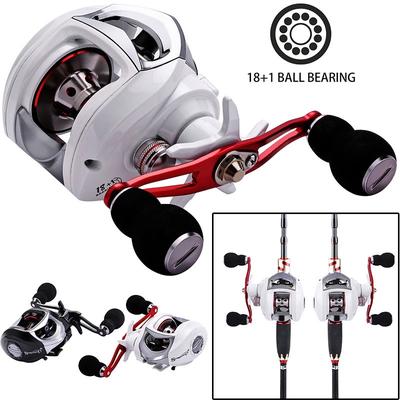 Žūklės ritė 18+1 BB Baitcast Ritės Metalinė magnetinio stabdymo sistema Baitcaster Casting žvejybos ritė