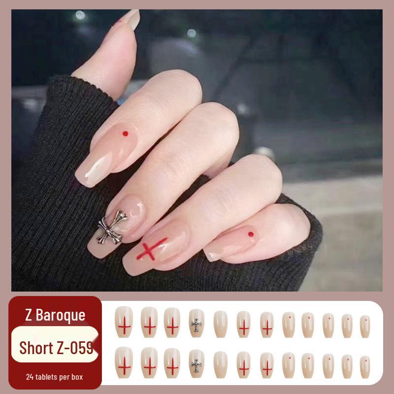 

Европейский стиль барокко, носимые наклейки для накладных ногтей Glue Type