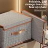 Oxford Cloth Storage Boxes with Lids, Foldable Clothes Organizer, Fabric Storage Bins for Bedroom, Closet, Toys