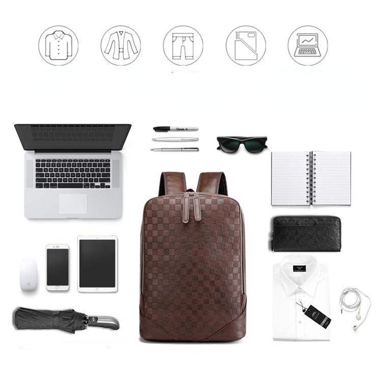 Menn Ryggsekk Laptop Skinn Daglig Bagpack Herreryggsekk Reiseturer Ryggsekk Store vesker