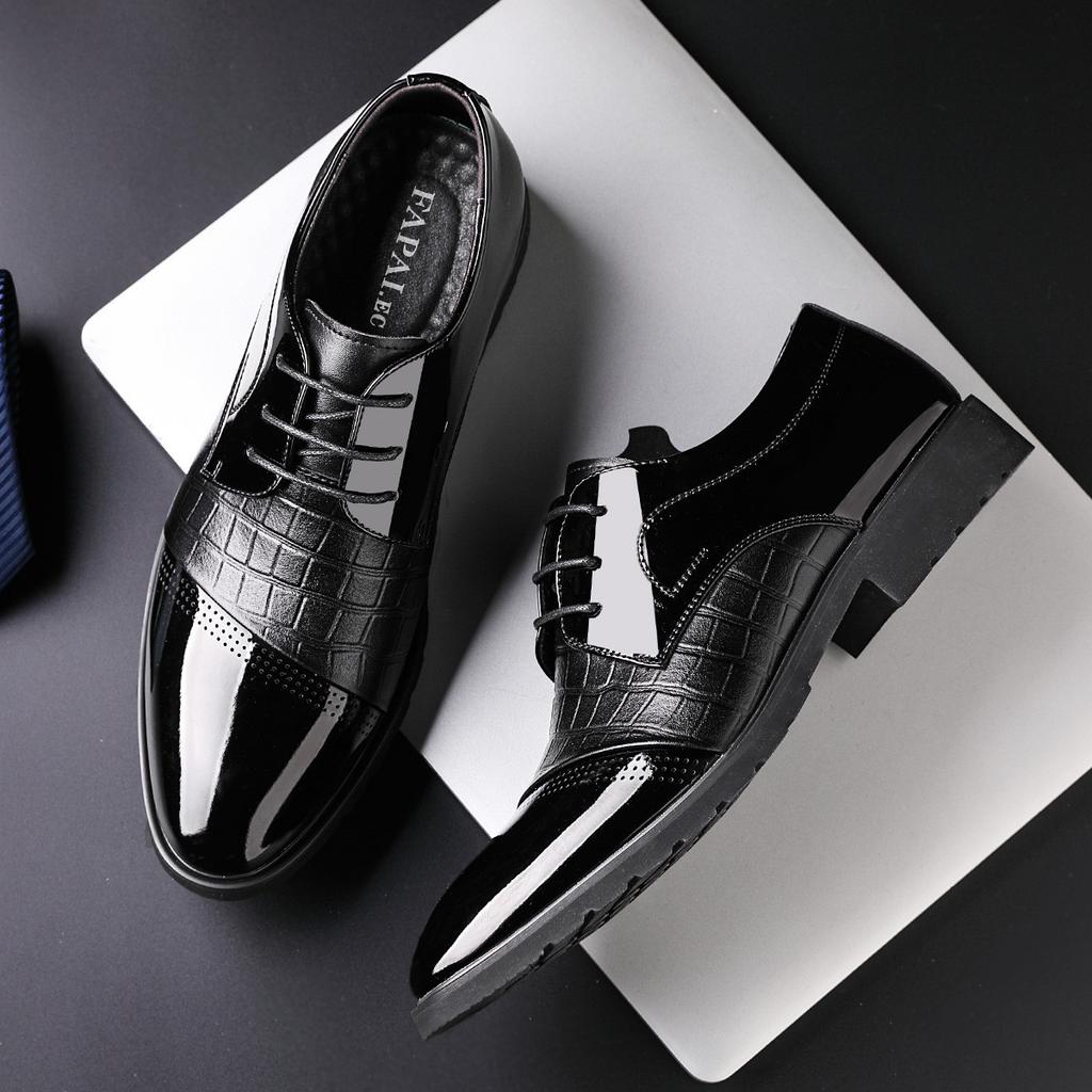 2025 Neue Lederschuhe Herrenkleid Business Britischer Stil Herrenschuhe Trauzeuge Hochzeit Derby Schuhe Kleid Pendler Trend