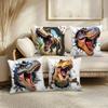 1/4pcs Dinosaur-Printed Pillowcases for Vivid Bedroom Decor Sofa cushion cover home bedroom room decoration