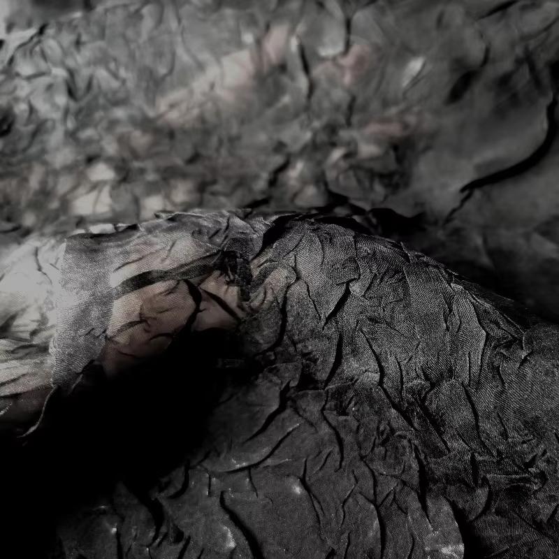 50x75cm Chiffon 3D Texture Crepe Pleated Fabric Skirt Shirt Designer Fabric Diy Sewing Stage Apparel Wedding Dress Decor