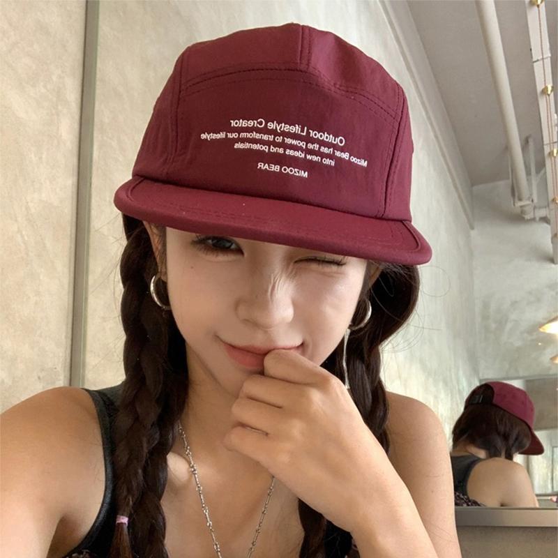 Street Letter Flat Eaves Baseball Hats Outdoor New Unisex Breathable Quick Drying Sunshade Peaked Caps Versatile Fashion Hip Hop