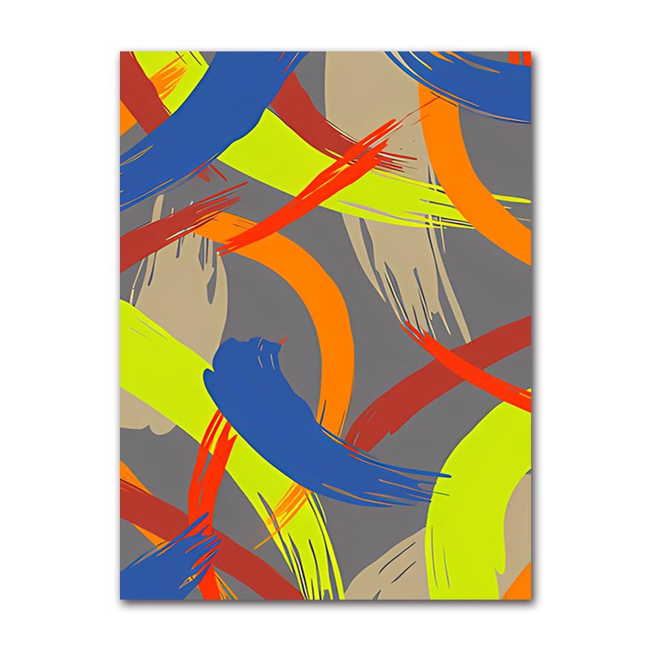 Classic Abstract Art Poster, Colorful Line Image Printing Canvas Art Painting, Used for Home Room Decoration Poster, Frameless