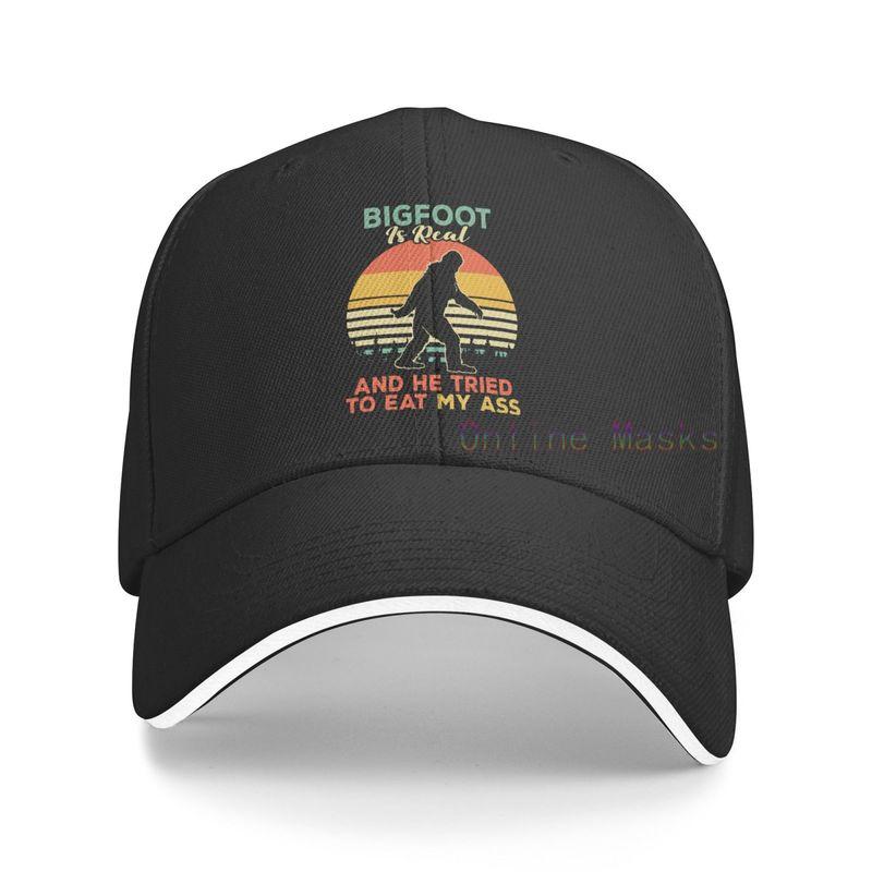 Bigfoot ist echt und er hat versucht, meinen Arsch zu fressen Baseballkappe Unisex Vintage Trucker-Hut Verstellbare Cowboyhüte für Herren Damen