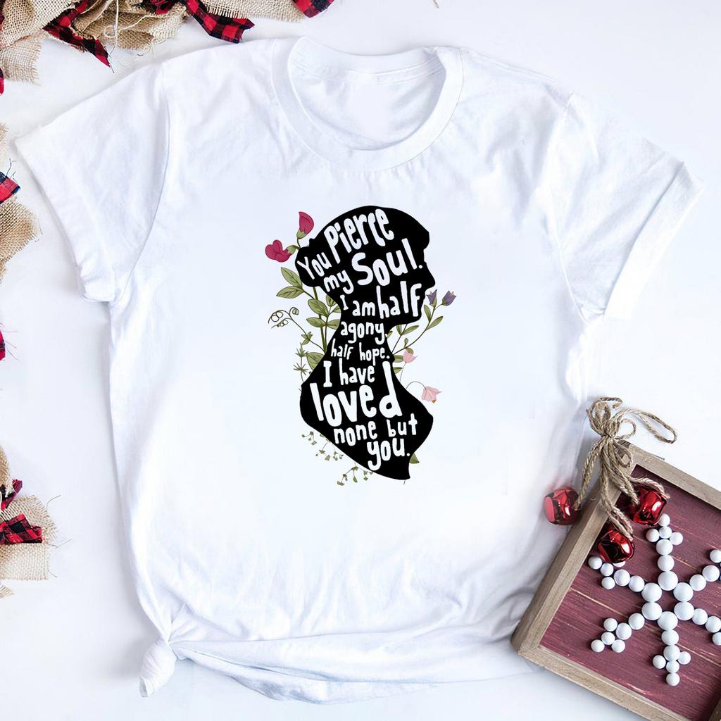 Jane Austen Shirt You Pierce My Soul TShirt Cute Floral Quote Graphic Tee Pride and Prejudice Tee Book Lover Shirts