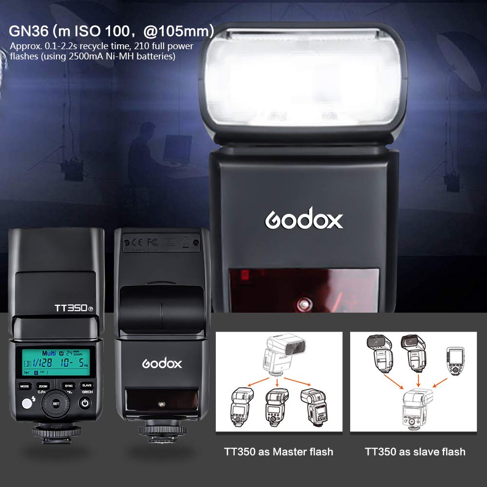 Authorized Dealer Japanese Instruction Manual GODOX TT350S Sony TTL Sync Mini Compatible with Sony Digital Cameras RX10 [Godox & Included] Clip-on