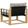 Outdoor Sofa Set Solid Acacia Wood and Textilene