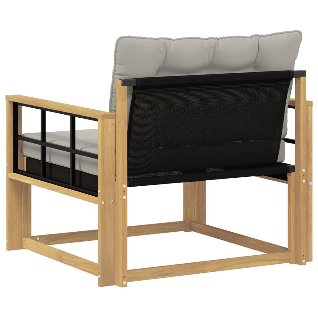 Outdoor Sofa Set Solid Acacia Wood and Textilene