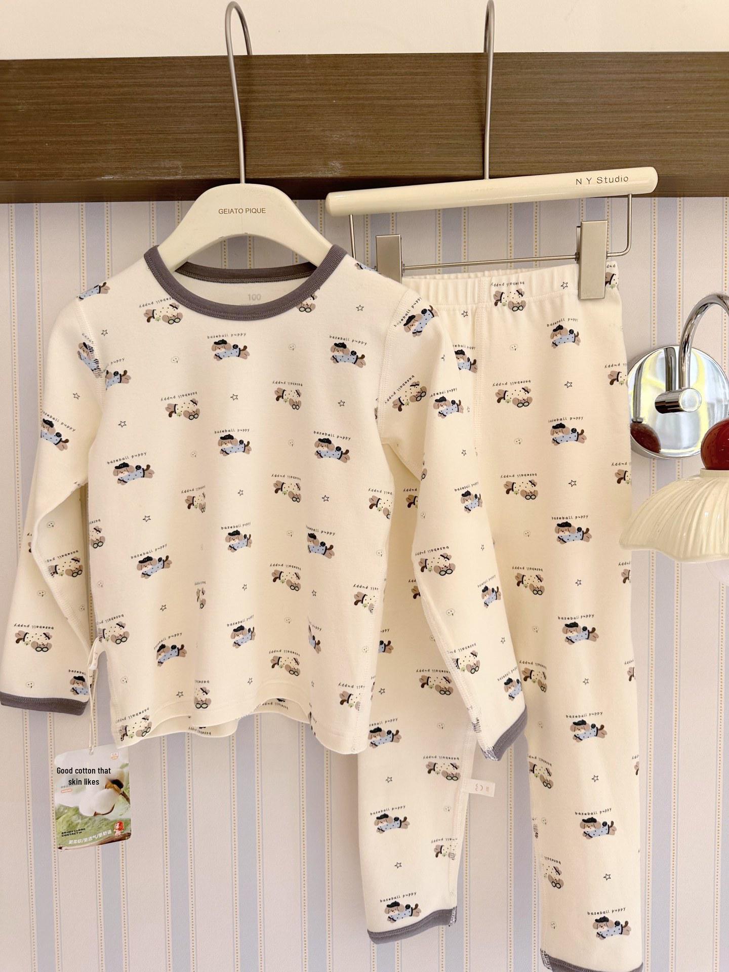 

Korean Cartoon Style Children s Tagless Cotton Pajamas Set - Autumn/Winter Warm Home Wear Small 120cm