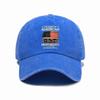 Versatile trend American flag print washed old soft top baseball cap Unisex sunshade baseball cap
