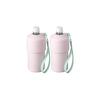 Atlas Pet Bottle Holder, Set of 2, for 500ml and 650ml Water Bottles, Vacuum Insulated, with Strap,