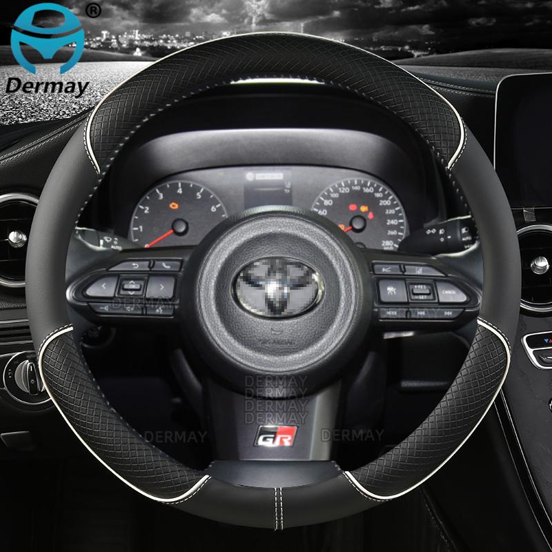 for Toyota Yaris Car Steering Wheel Cover Non-slip PU Leather Auto Accessories Fast Shipping