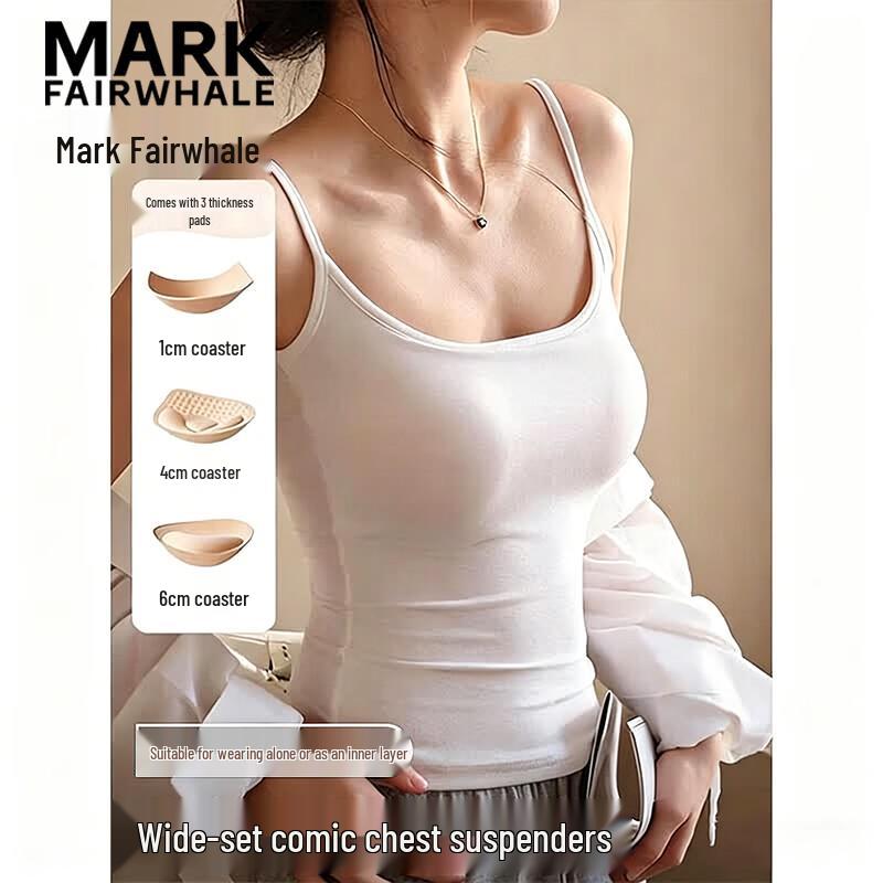 MARK FAIRWHALE Women s Strappy Tank Top with Built-in Bra S