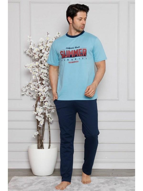 Buy Men's Pajamas Set Cotton Jersey Pocket Involved Pajamas Home Wear Andraj03 at affordable