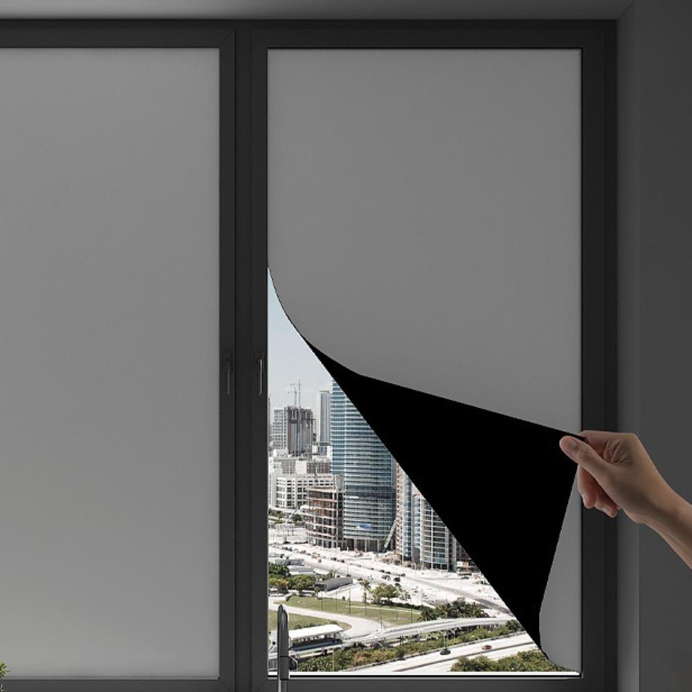 Anti Light Leakage Blackout Glass Sticker Full Blackout Sunshade Film Apartment