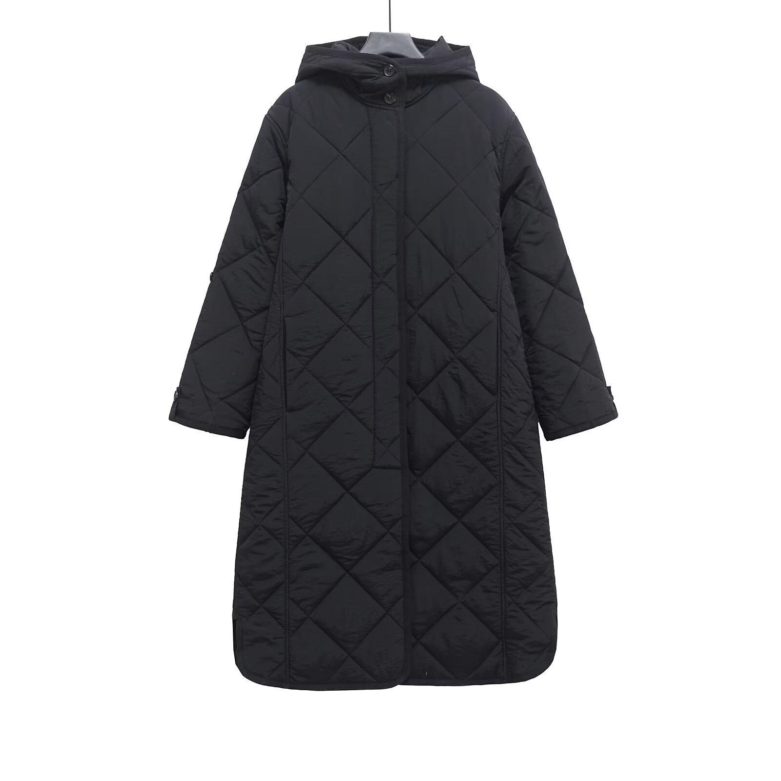 

TAOP&ZA Весняне жіноче бавовняне пальто з капюшоном - Однотонне, Однобортне, у Стилі для Подорожей. L