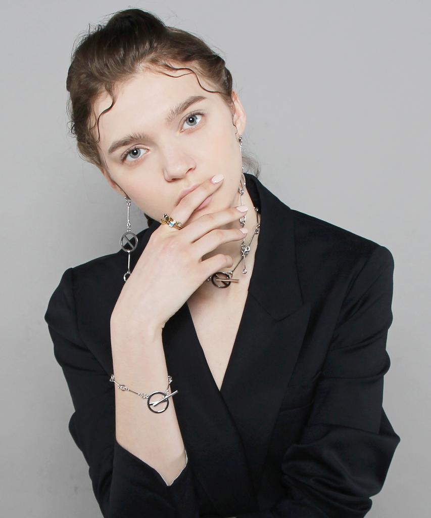 De La Lune No-Smoking O-Ring Earrings [Dl17Sser04Mtf]