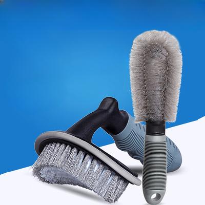1PC Spazzola per Mozzo Ruota Lavaggio Auto Spazzola per Pneumatici Pulizia Auto Ruota Speciale Setola Morbida Spazzola con Anello in Acciaio