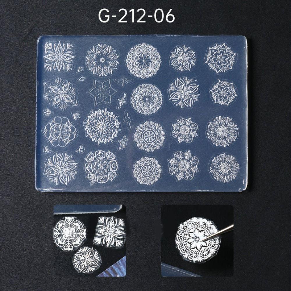 

3D Nails Art Silicone Mold Pad Winter Christmas Gel Stencils New Nail Carving Manicure Tool DIY G-212-06