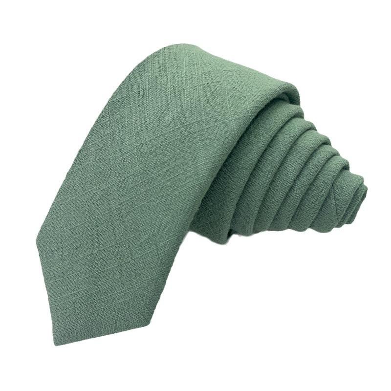 Men'S Plain Cotton Jacquard Tie, Simple Temperament Business Dress Hand-Made British Tie