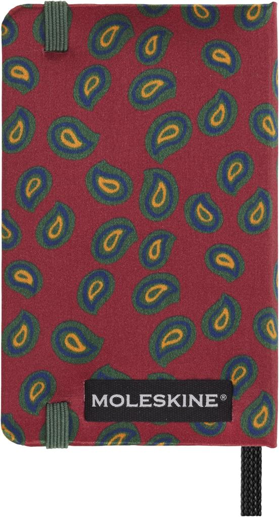 Moleskine x Mantero Silk Collection Notebook, Hardcover, Plain, XS Size (6.5cm x 10.5cm), Bordeaux, Gift Boxed, LEPSILKMP012BDX