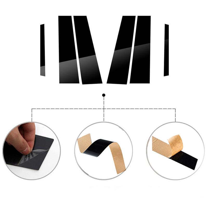 6pcs/set Glossy Black Window Door Deal B C Pillar Post Cover Sticker Fit For Buick Regal 5 Door Wagon 2018-2020