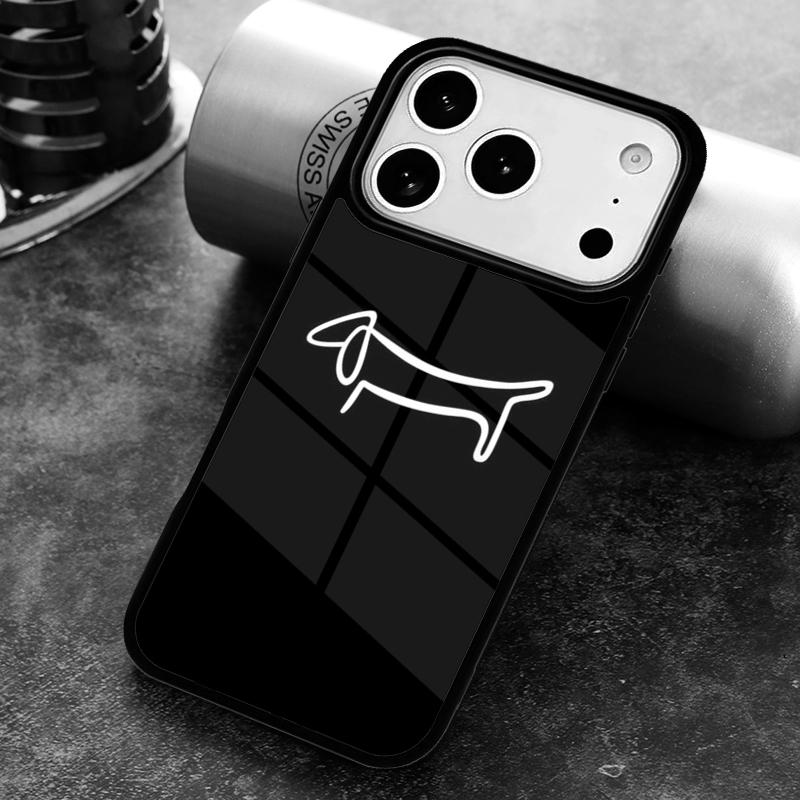 Cartoon Dachshund Sausage Dog Phone Case For iPhone 17 16 15 14 13 12 11 Pro Max Plus 17Air Soft Silicone Cover