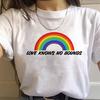 Lgbt Rainbow Harajuku T Shirt Wounisex Gay Pride Ullzang 90s Tshirt Lesbian Graphic Funny Print Tshirt New Fashion Top Tees Female
