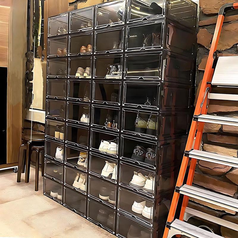 Набор из 20 прозрачных магнитных вертикальных коробок для обуви с откидной дверцей для кроссовок с высоким верхом Дышащее акриловое хранилище 1-pack No Odor 1690₽