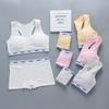 Studenci dojrzewania biustonosza kamizelka biustonosz majtki nastolatki dziewczyny bielizna bawełniana zestawy bielizny