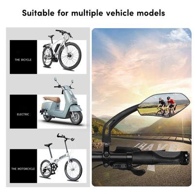 Bike Mirror Handlebar Mount Rearview Mirror Wide Angles Bicycles Rear View Mirror for Mountain Road Bike Easy To Install