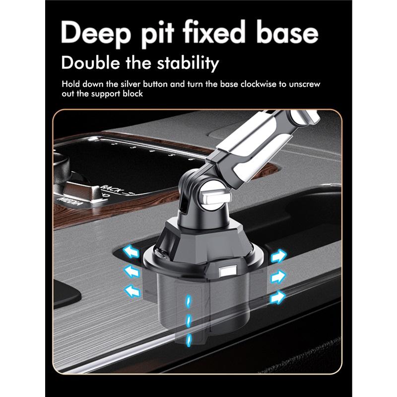 Car Cup Phone Holder Adjustable Car in-car Water Cup Holder Long Joint Position CellPhone Tablet Computer Universal Car Bracket