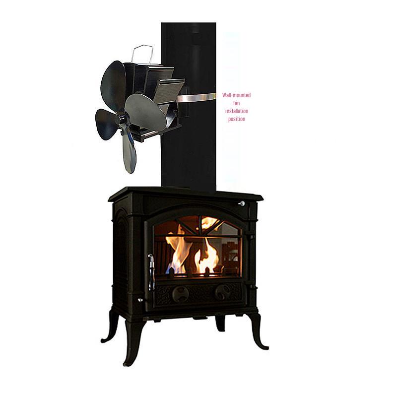 Wood Burning Heat Powered Fireplace Fan for Pellet and Firewood Heat Circulation