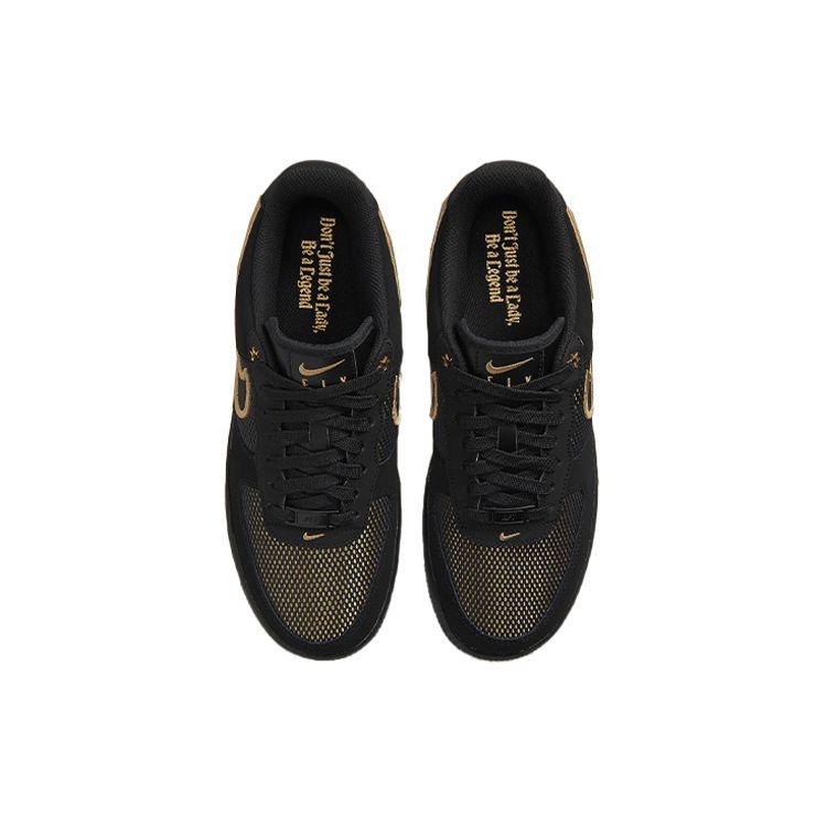 Nike Air Force 1 Low Legendary Women Sneakers Black Metallic-Gold DM8077-001