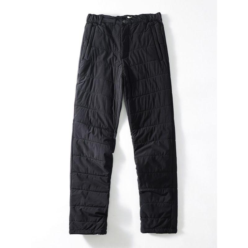 Export Export Tail Single Cotton Pants Men s Winter Fleece-lined Thickened Warm Pants Youth Men Straight-leg Casual Pants Black 30
