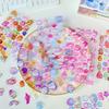 4 Pcs Mix Sanrio Cartoon Stickes Capybara Kuromi 3D Stereo Crystal Sticker Handbook DIY Material Sticker