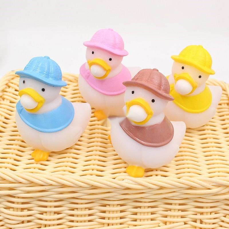 Bubble Blowing Duck Fidget Toy BPA-free Soft PVC Stress Relief Sensory Toy for Kids Adults Travel Pocket Fidget Use
