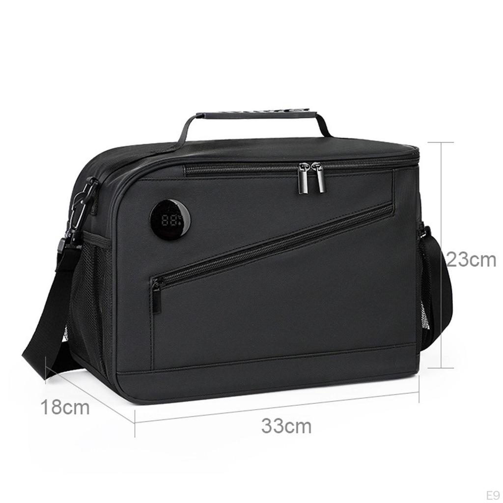 Insulated Bag with Zipper, Smart Temperature Display, Thermal Preservation for