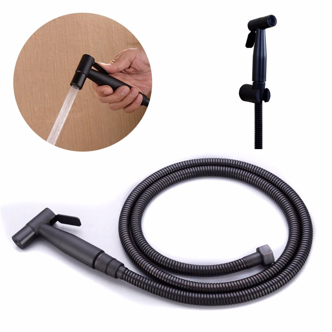 

Ручной душ-биде для унитаза из нержавеющей стали, набор для душа-спрея Shattaf, черный, новый