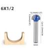 1/4inch 6mm Shank Professional level Ball Nose Router Bits Set End Mill Round Cove Box Solid Carbide CNC Radius Core Milling Bit