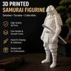 Japanese Samurai Statue, 3D Printed Warrior Figurine, Bushido Decor for Desk Shelf, Collectible Model for Home Office