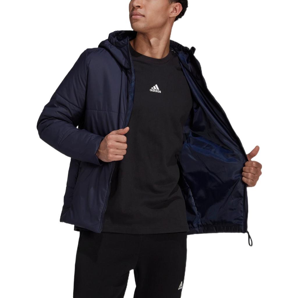 Adidas Puffer Jackets Men's Dark Blue Hooded Moderate Other HG6270