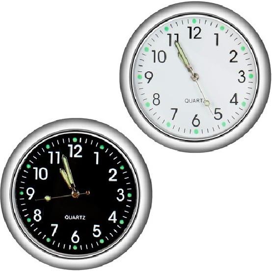 

Мини Автомобильные Часы Наклейка на Панель Приборов Светящиеся Крошечные Вентиляционные Аналоговые Черный, Белый 2