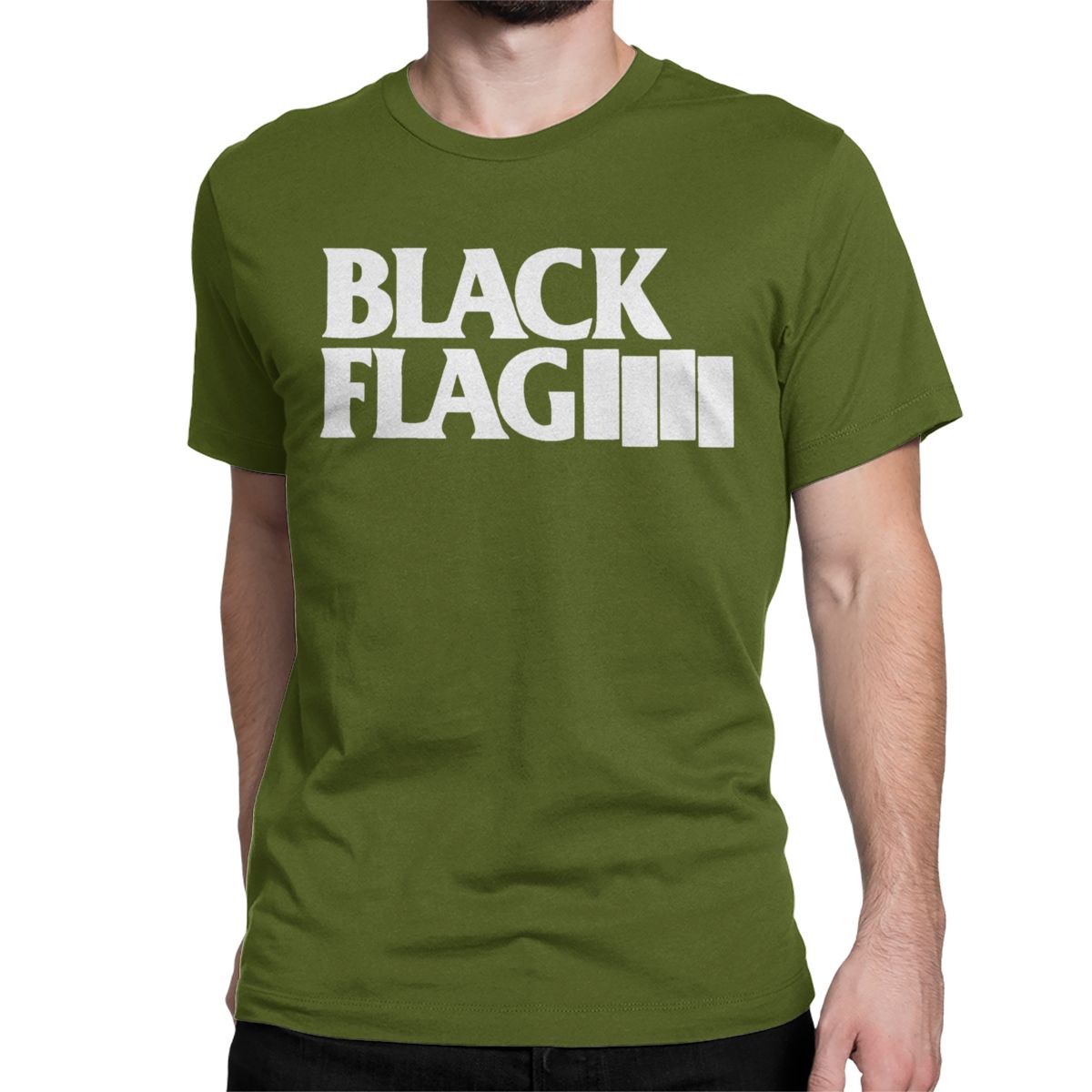 

Men Women s T-Shirt Four Logos Creative 100% Cotton Tee Shirt Punk Rock Band Black Flag T Shirt Round Collar Tops Plus Size 4XL